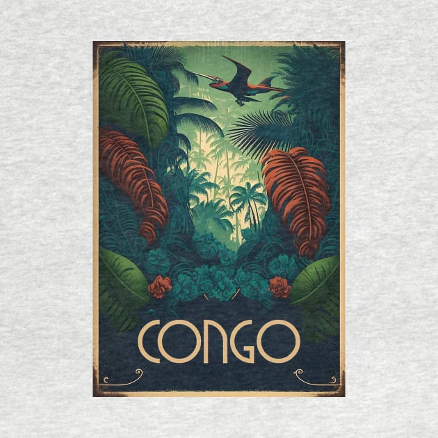 Congo Rainforest Vintage Travel Art Poster by OldTravelArt